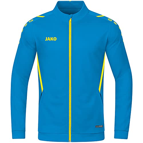 Chaqueta de poliéster para hombre JAKO Challenge en talla XL color azul y amarillo neón