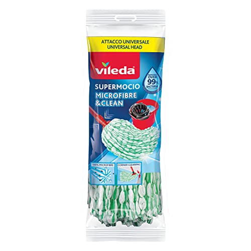 Vileda fregona, Microfibra, Blanco/Verde, Talla única