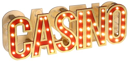 Santex mariage Déco Lettres Casino Lumineuses 30 cm