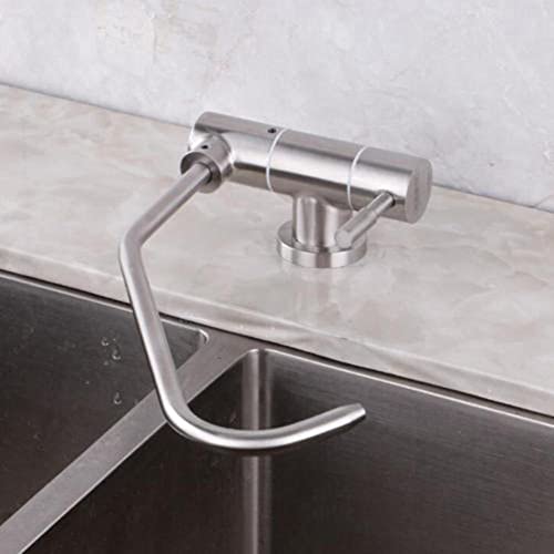Robinet d'eau pure-C en acier inoxydable brossé au design droit pliable