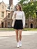 DRESS NICES Women Pleated Skirt A-Line Short Mini Basic Skirt School Uniform Cheerleader Skirts Skater Skirt Black L #1