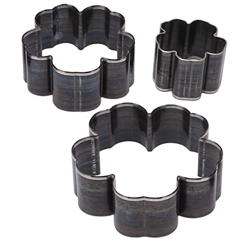 Leather Punching Die , Alloy Steel Flower Shaped Leather Cutter for Handmade, Black