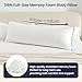 Rainmr Shredded Memory Foam Full Body Pillow, Long Hugging Bed Pillows for Adults, Breathable Extra-Firm Large Pillow for Side Sleep, Big Support Body Pillow for Sleeping (20 x 54 Inches)