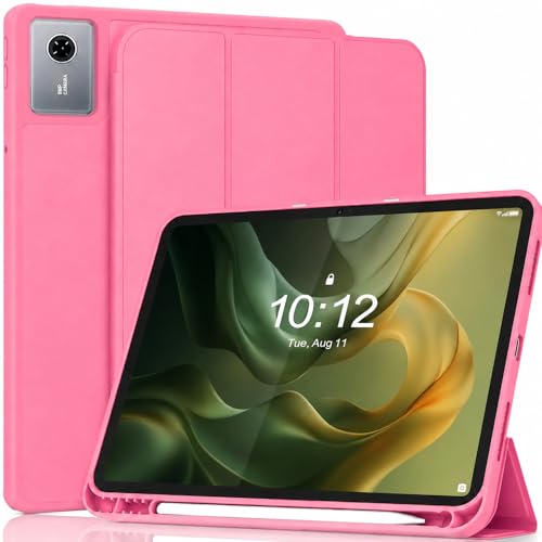 Image of ProElite Cover for Motorola Pad 60 Neo 11 inch 2025 case Cover, Soft Flexible Flip Case Cover for Motorola Pad 60 Neo 11 inch 2025 with Pen Holder [Recoil Series] - Hot Pink