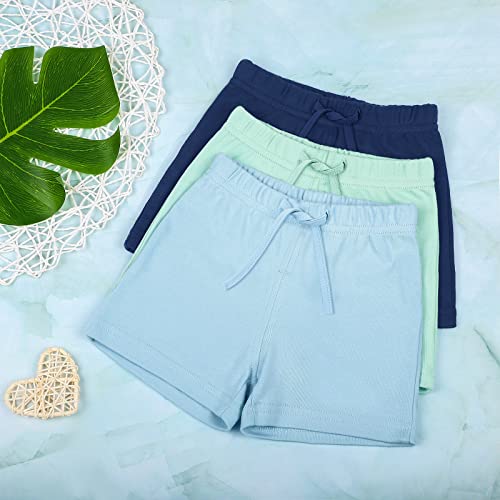 Ruisita 3 Pack Unisex-Baby Shorts Baby Cotton Short With Drawstring Soild Color Shorts For Toddler Kids, 12-18 Months #TOP3