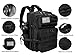 LHI Tactical Military Backpack for Men and Women 25L Army Assault Pack Bag Large Rucksack with Molle System-Black