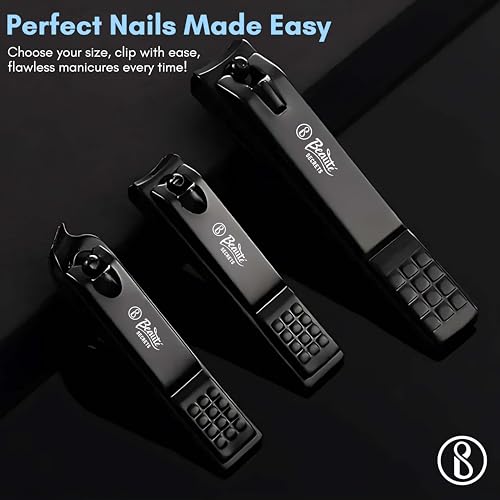 Beauté Secrets Professional Manicure Set 15 pcs,Stainless Steel Nail Clippers Scissors Cuticle Nipper Pedicure Tools Kit - Portable Travel Grooming Kit for Men and Women with Luxurious Case Blue (Blue) - Image 5