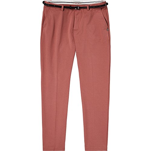 Scotch & Soda Maison Women's Tailored Sweat Jogger, Sold With A Belt Trouser, Pink (Dusty Rose 0494), One (Size: Large)