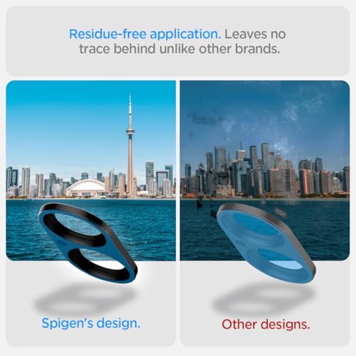 Image of Spigen Glas.tR Optik Tempered Glass Camera Lens Protector Guard for iPhone 16 /16 Plus (Black) - 2 Pack