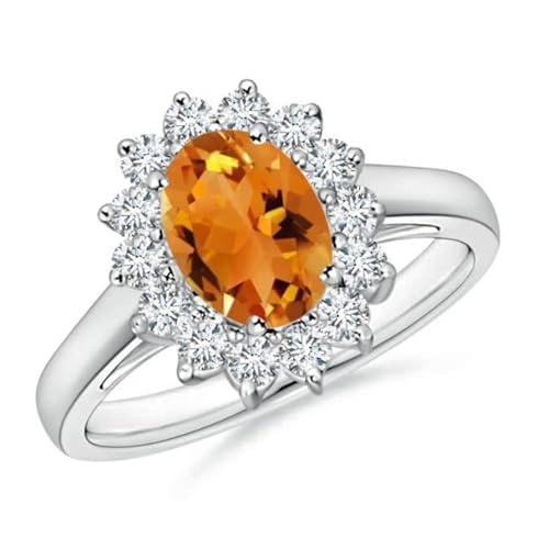 Bague citrine ovale argent 925 femme pour bijoux mariage et anniversaire