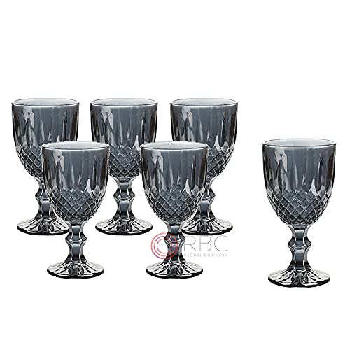 Jogo com 6 Taças, Lumini, Furta, Cor Fume, Casambiente