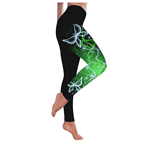 Leggings elásticos para fitness, pantalones de yoga, para correr, para mujer, con estampado de mariposas, pantalones de yoga, tallas grandes, informales, de cintura alta, pantalones deportivos para