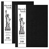 Sketch Book - Hardcover Sketch Pad, Mixed Media Sketchbook(2 Pack), 8.5' x 11' Sketchbooks for Kids,...