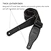 BestSounds Acoustic Guitar Strap, Soft Cotton & Leather Ends Strap for Electric & Bass Guitars come with 1 Button & 2 Locks