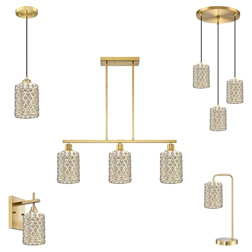 Image of 3 Pack Crystal Replacement Covers Metal Shade Pendant Ceiling Chandelier Wall Sconce Lamp Champagne Fixture