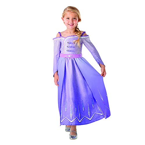 Costume Da Principessa Elsa Per Bambine | Vestito Frozen Con Mantello Glitterato | Set Con Tiara, Bacchetta E Gioielli | Per Halloween E Carnevale