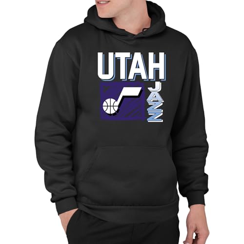 Junk Food NBA - Utah Jazz Scribble Square Adult Hoodie Black