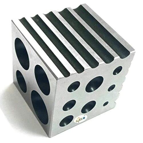 ATAR Steel Dapping Doming Block and Forming Block Jewelers Jewelery Tool. (2" x 2" x 2" Dapping + Forming Block)