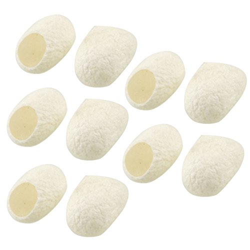 sourcingmap 10 Piezas Blanco Natural Capullo De Gusano De Seda Limpiador Facial Bolas Halloween/Víspera de Todos los Santos