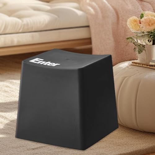 Table de chevet ou appartement petit espace tabouret noir