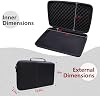 Funda LTGEM para teclado inalámbrico ergonómico Logitech Wave Keys, negra | Carcasa rígida de EVA, resistente al agua, protección contra golpes, interior suave antirayaduras, bolso de transporte para oficina y viaje (solo funda) 4