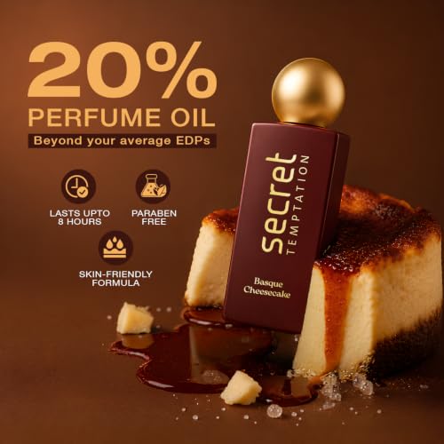 Image of Secret Temptation Basque Cheesecake Eau De Parfum for Women, 50ml | Rich & Comforting Decadent Fragrance for Women | Long-Lasting Women's Perfume | Perfect For Date Nights, Celebrations & Elegant Affairs