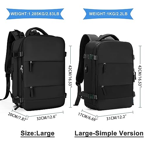 Mochila de viagem grande coowoz para mulheres e homens, bagagem de mão, para esportes ao ar livre, e