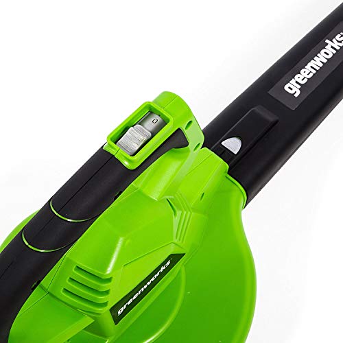 Greenworks 12 Amp Corded 2-Speed Leaf Blower/Vacuum, 270MPH-400CFM, BLV12B00