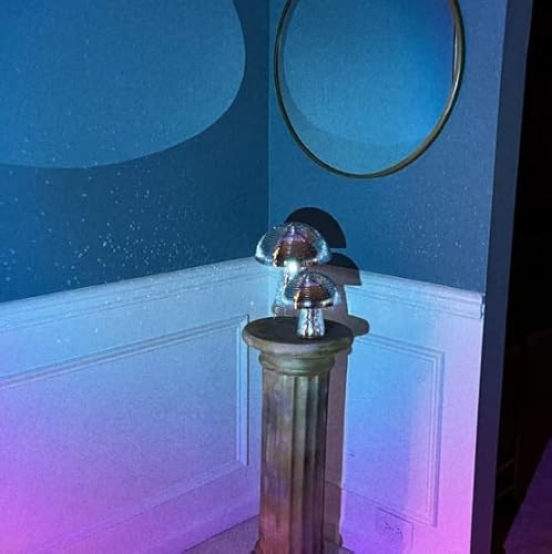 Mushroom Disco Ball For Home Decorations, Party, Table Decor - Mirror Shape (M (9'')), Yellow,Blue,Green,Red #TOP5