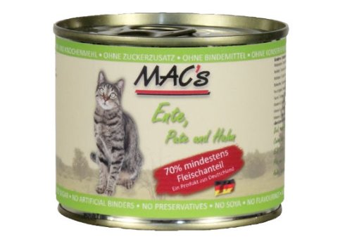 Produktbild von MAC's Cat Nassfutter Ente, Pute, Huhn - 6 x 200 g