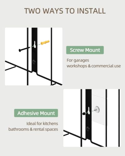 Image of Gloves Holder Wall Mount, 2-Box Capacity Metal Glove Dispenser Rack, Black