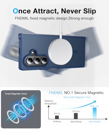 Image of NO.1 Magnetic for Samsung Galaxy Z Fold 8 Ultra Case with MagSafe | [Military Grade Drop Tested][Translucent Matte][Anti-Fingerprint] Soft Silicone Bumper for Samsung Fold 8 Ultra Case,Blue