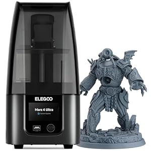 ELEGOO Mars 4 Ultra MSLA-Harz-3D-Drucker mit 7-Zoll-Mono-LCD, WLAN-Konnektivität, schneller Druckgeschwindigkeit von 150 mm/h, einfacher Nivellierung, Druckgröße von 153,36 x 77,76 x 165 mm³