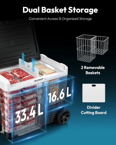 EUHOMY 53QT Portable Freezer for Car