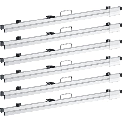 Estune 6 Pcs Blueprint Hanging Clamps Binding Strips Storage for Construction Paper Poster Plans Drawings Arts(36 Inches)