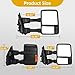 DWVO Side Towing Mirrors Compatible with 2008-2016 Ford F250 F350 F450 F550 Super Duty, Right Passenger Mirror with Power Heated Manual Folding Turn Signal Black