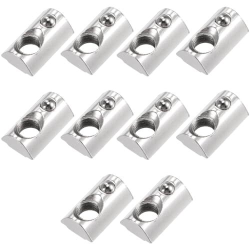 EIHI 10 Pezzi Dado da 10 x 19 mm, scanalatura 5.8, con Molla a Sfera, in Acciaio