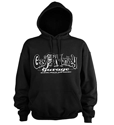 Gas Monkey Garage Hoodie White Logo Black-XL