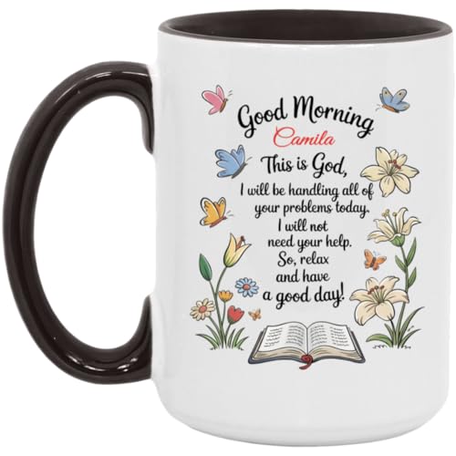 Taza de cerámica blanca personalizada 11 onzas miniatura 1