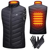 【🌞3 FAKULTATIV TEMPERATUR & WÄRME SCHNELL】 -- Halten Sie einfach einige Sekunden lang gedrückt, um eine schnelle Erwärmung zu starten, die eine Temperatur zwischen 25 ° C und 45 ° C liefern kann, das blaue Licht bedeutet 25 ° C. Weißes Licht bedeutet 35 ° C und rotes Licht bedeutet 45 ° C. Die mobile Leistung 10000 mAH kann bis zu 10 Stunden lang heizen. Sie können die Heizzeit nach Ihren Bedürfnissen und der Stromversorgung frei bestimmen tragen.