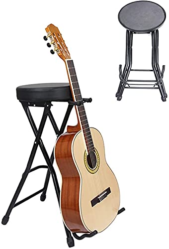 UNHO Taburete para Guitarra Banco Plegable para Tocar Guitarra Taburete con Soporte...