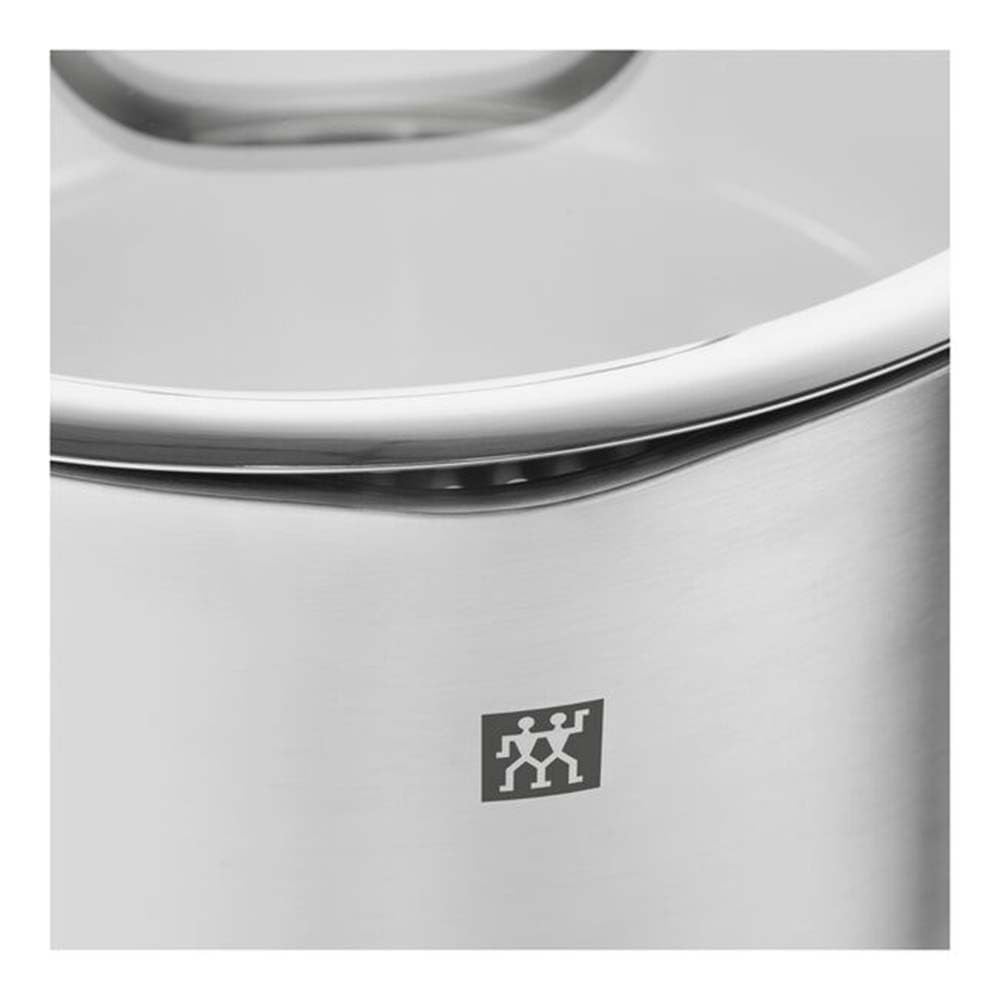 ZWILLING TrueFlow - Juego de 4 cacerolas con función de vertido para inducción (acero inoxidable), color plateado
