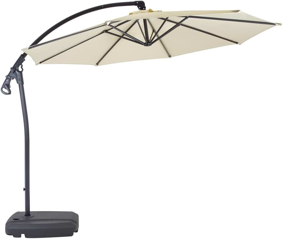 Chalesco Ombrelone Star 3 x 3 m – Guarda-Sol Grande com Proteção UV para Jardim, Praia e Piscina