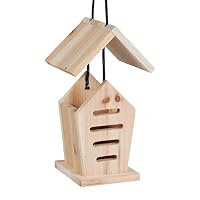 Relaxdays Marienkäferhaus 2X, Marienkäferhotel Garten, zum Aufhängen, Holz unbehandelt, Insektenhotel Marienkäfer, Natur – Ansicht 6