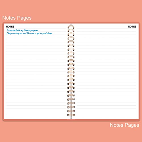 Workout Log For Women & Men - A5 Fitness Planner/Journal To Track Weight Loss, Workout Journal For Gym, Bodybuilding Progress - Daily Health & Wellness Tracker, Pink #TOP5