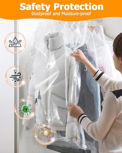 Sac de rangement sous vide pour vêtements transparent afin de libérer de l'espace