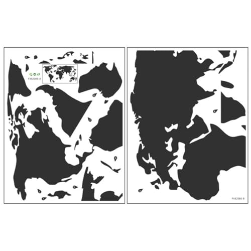 CORHAD Pegatina de Pared Mapa Mundi Contorno Removible, Vinilo Decorativo para Dormitorio y Sala de Estar, Mural de Pared Artístico para Decoración del Hogar, Calcomanía sin Residuos