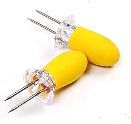 Lechay Corn Cob Holders Set, Stainless Steel Corn Skewers for Corn On The Cob Stainless Steel BBQ Tools 10 Pcs