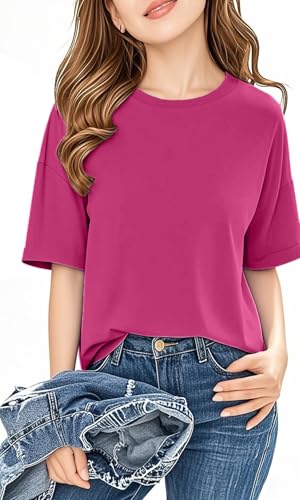 Image of Girls Short Sleeve T Shirts Kids Summer Crewneck Tops Basic Tees 5-14 Years