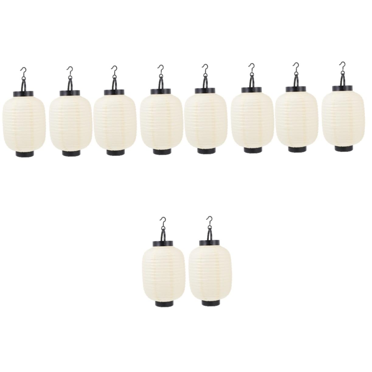 Uonlytech 5 Set Di Lanterne Di Carta in Stile Giapponese Tradizionali Da Appendere Con Luci Per Feste Di Compleanno E Natale 2 Pezzi * 5